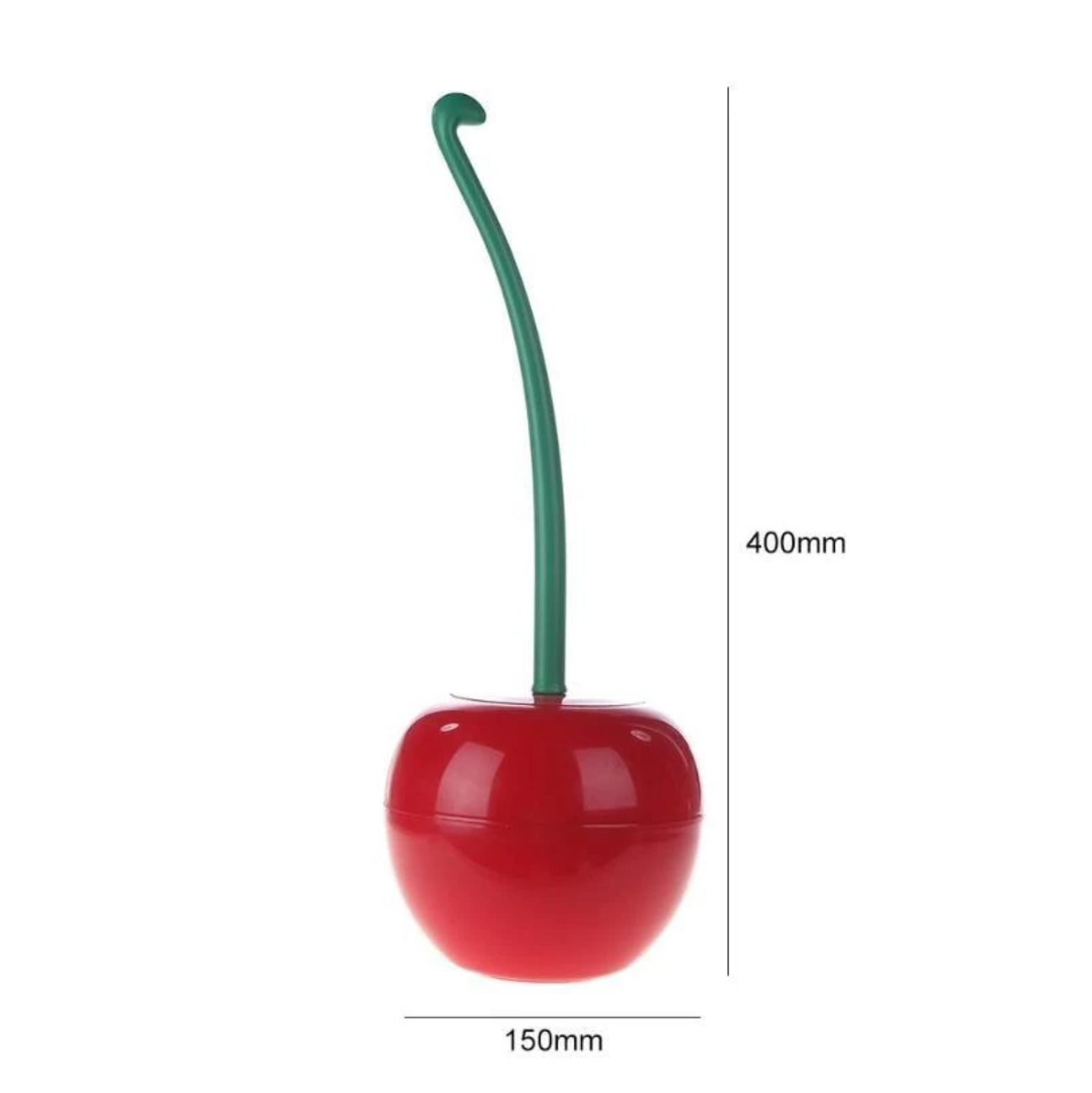Cherry-shaped toilet brush with ergonomic handle