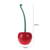 Cherry-shaped toilet brush with ergonomic handle