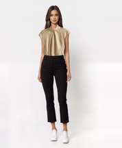 Lyrana | Elegant Satin Sleeveless Blouse