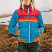 Karina | Stylish Retro Winter Jacket for Women with Striped Pattern