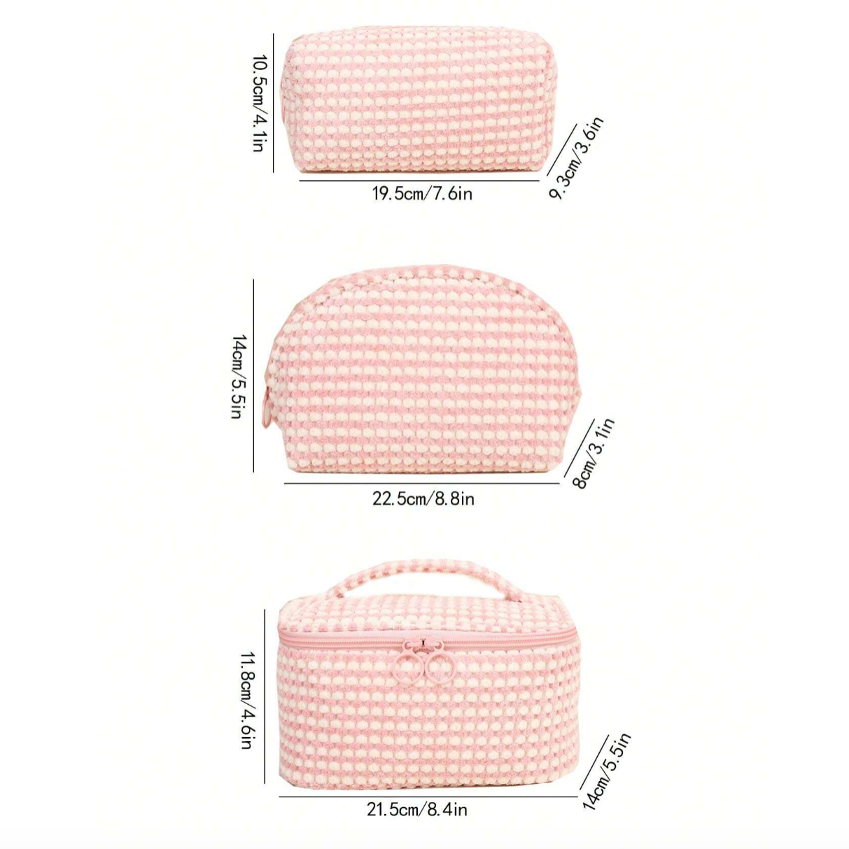 Emily | Stylish and Versatile Soft Cordura Cosmetic Bag Set