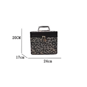 Keyla | Women's Travel Cosmetic Bag with Leopard Pattern Organizer