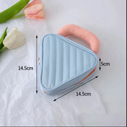 Bailee | Cosmetic bag with color contrast in triangular design
