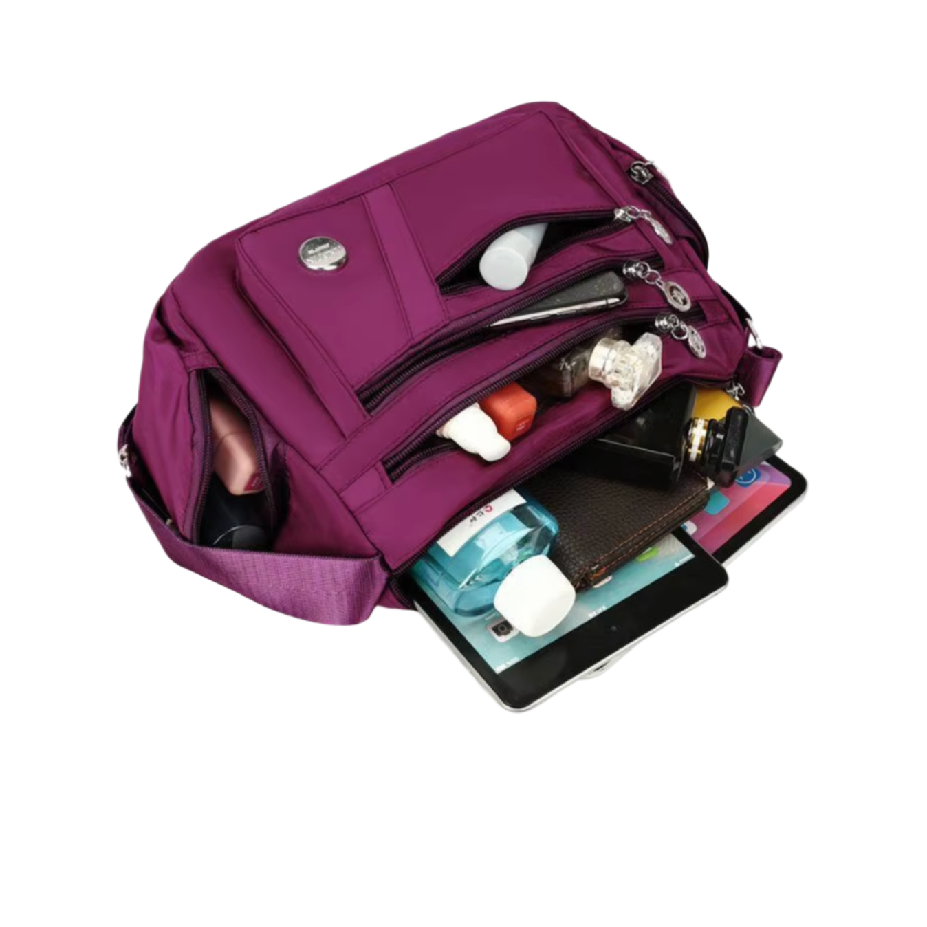 Sandy | Versatile Multi-Zipper Shoulder Bag for Everyday Organization