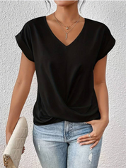 Chloe | Versatile Draped V-neck Blouse