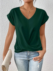 Chloe | Versatile Draped V-neck Blouse