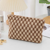 Ruthie | Checked Aesthetic Makeup Pouch