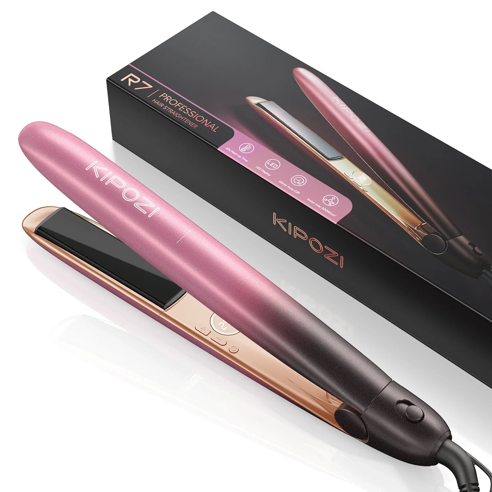  StyleLux - Rose Gold Hair Straightener & Curler-1