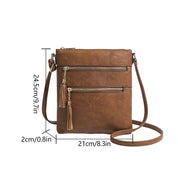 Abby | Sleek Crossbody Bag with Multiple Zipper Compartments