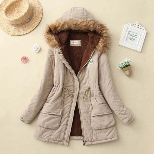 HILDE | Warm Lined Winter Jacket with Hood for Women