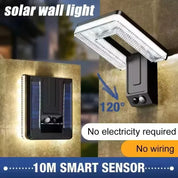 Solar Wall Lights Outdoor - Motion Sensor LED Light, Waterproof & Adjustable 120°-3