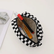 Amaris | Compact Y2K Checkered Make-up Cosmetic Bag