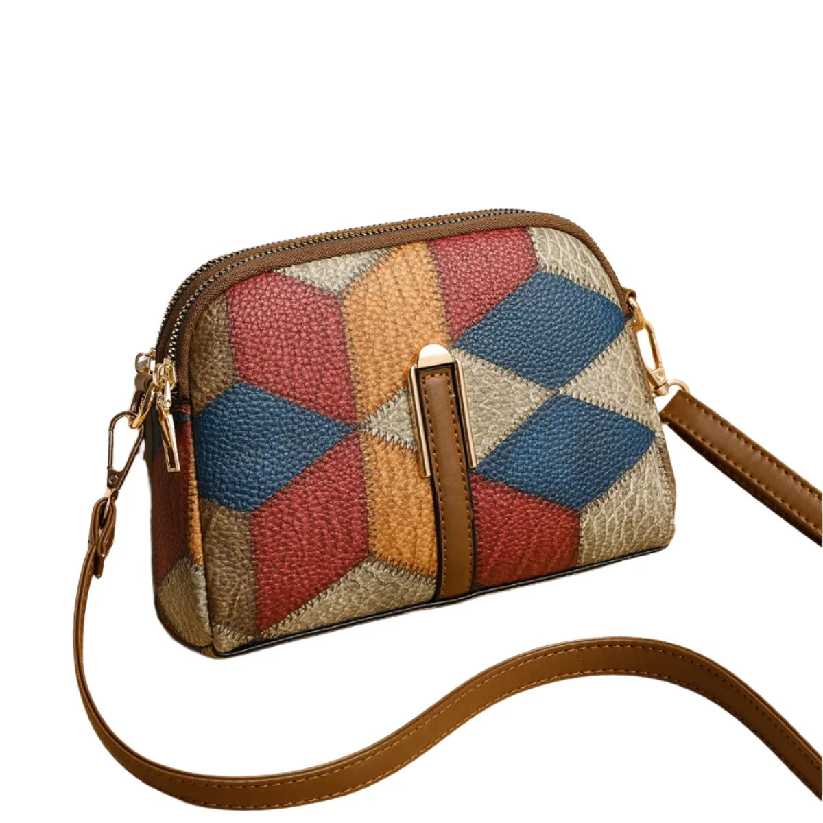 Lara | Geometric Pattern Crossbody Bag with Adjustable Strap