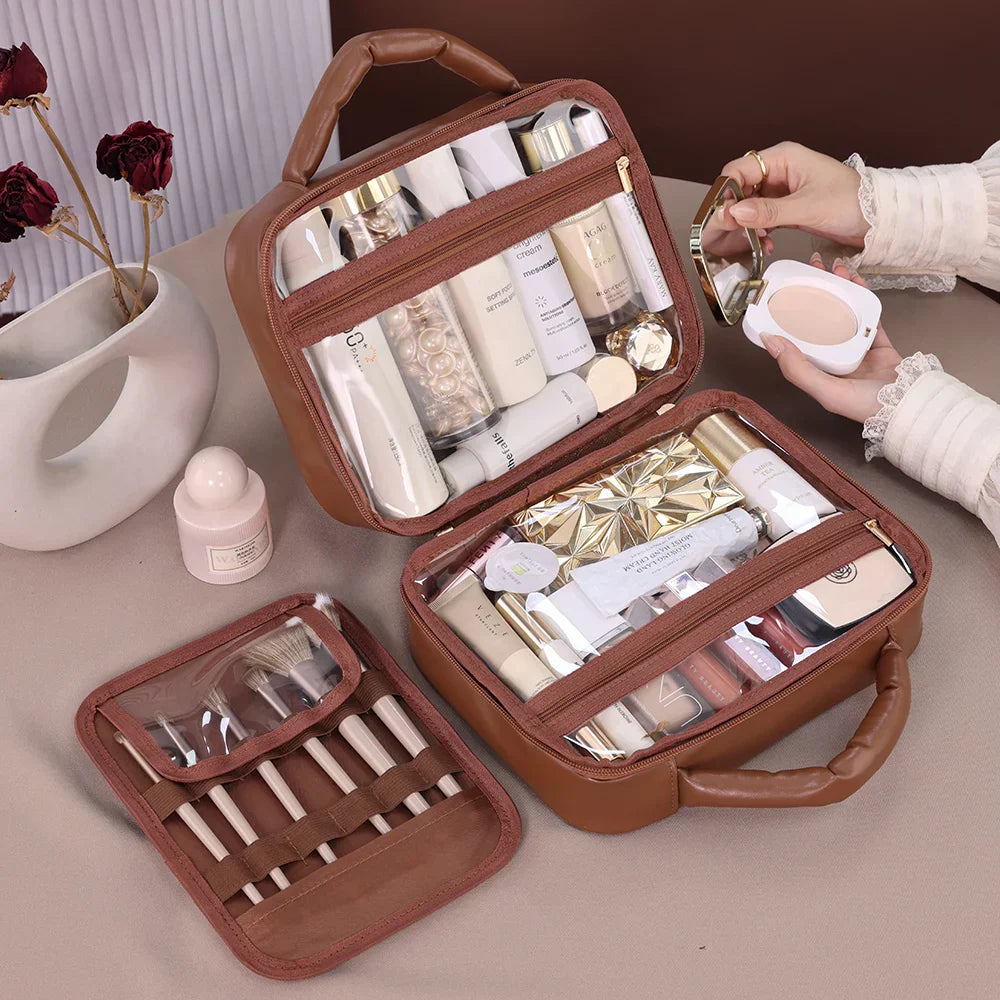 Sophia | Luxury Checkered Spacious Cosmetic Organizer