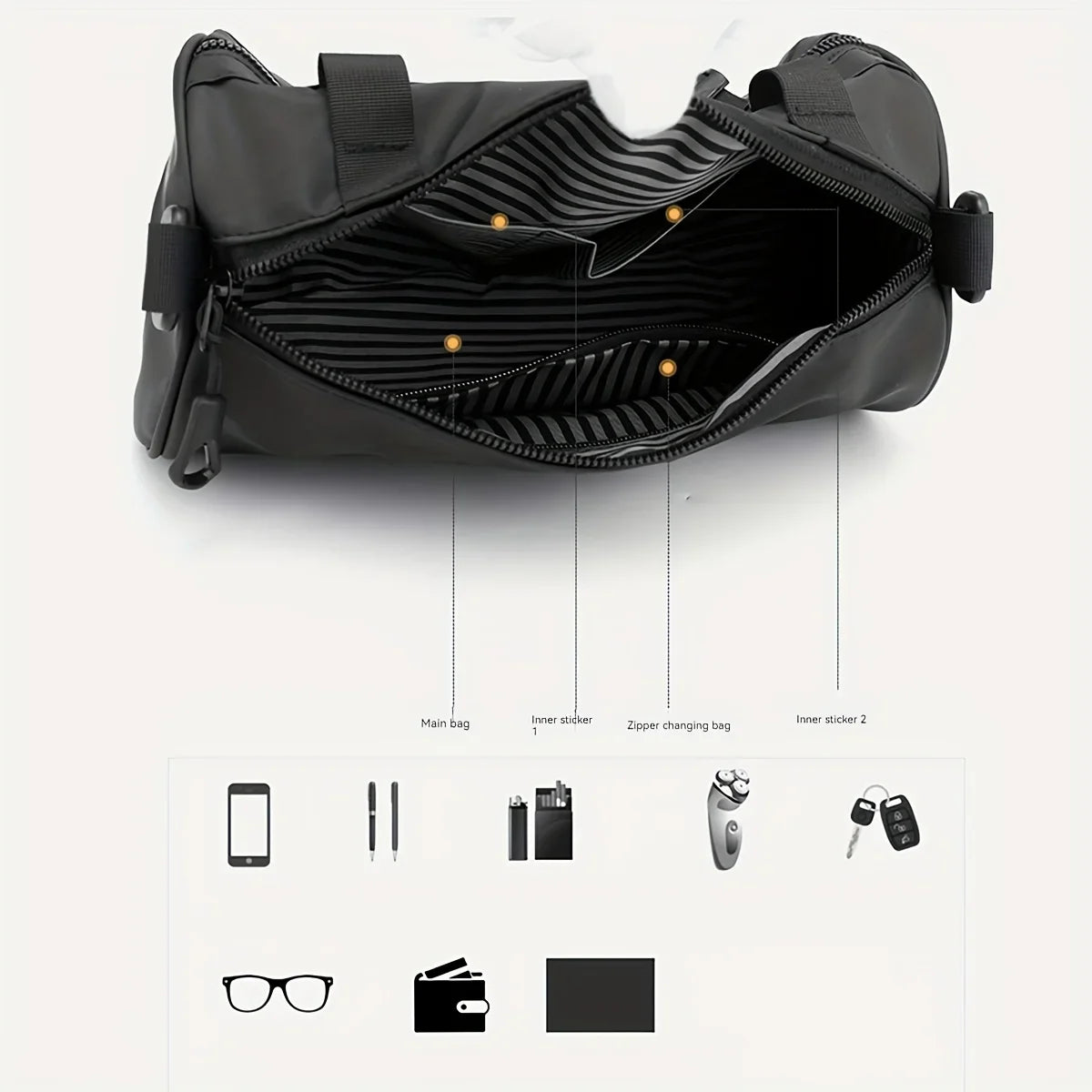 Keith | Compact Barrel Crossbody Bag for Modern and Practical Style