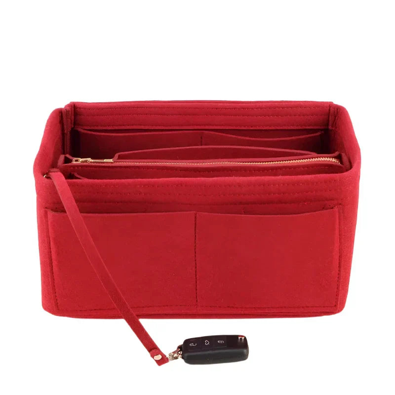 Kimber | Felt Insert Cosmetic Makeup Bag Travel Organizer