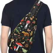 Via | Mushroom Pattern Sling Bag with Multiple Pockets
