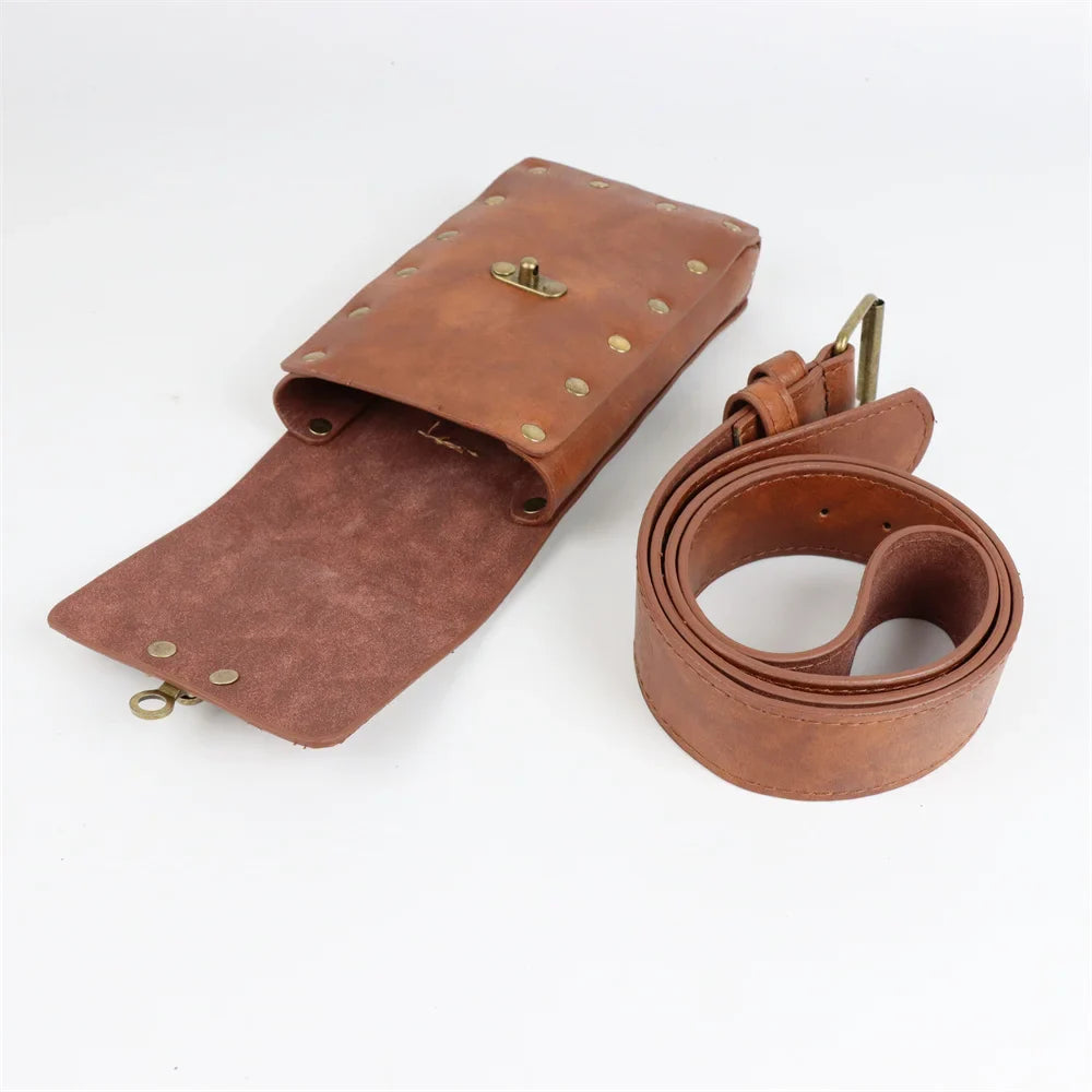 Casssandra | Stylish Boho Belt Bag with Secure Clasp and Rivet Detailing