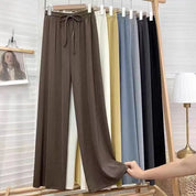 Allie| Vertical Stripe Drawstring Casual Trousers