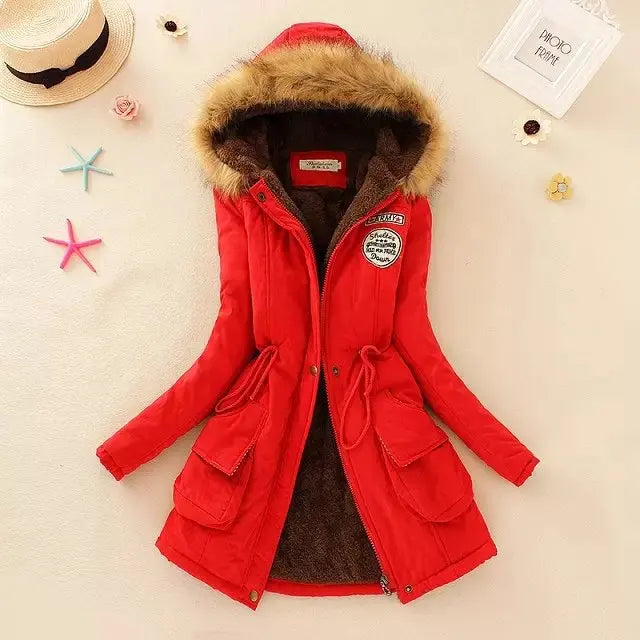 HILDE | Warm Lined Winter Jacket with Hood for Women