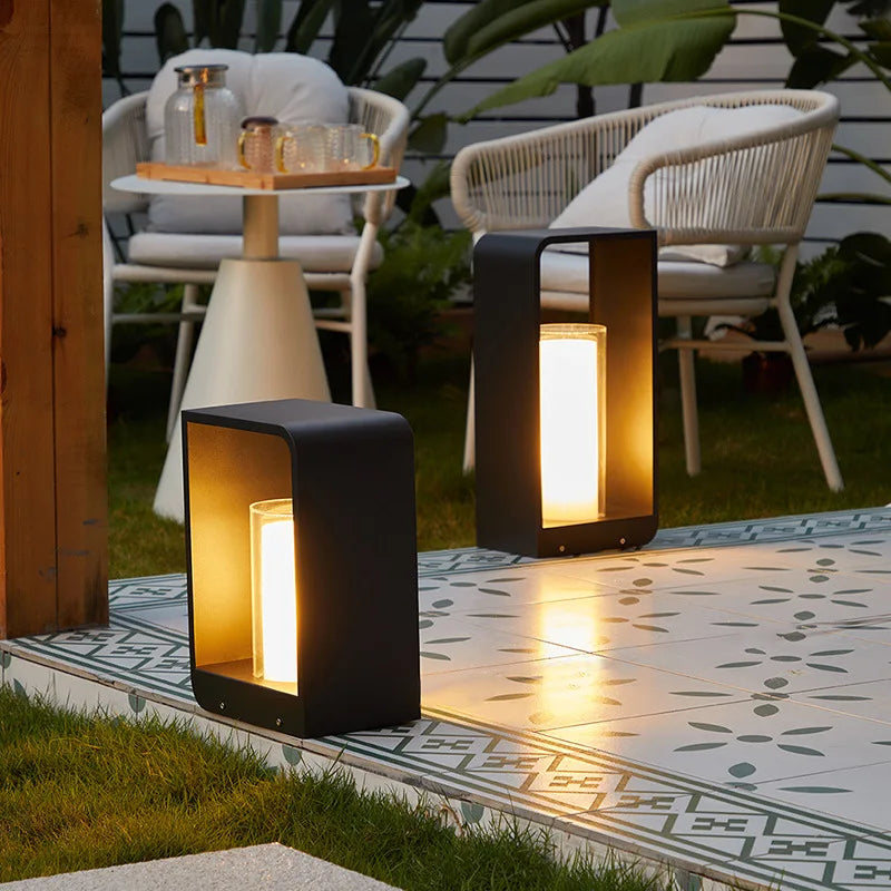 Modern Stainless Steel Solar Garden Lights - Waterproof Outdoor Light Fixtures-3
