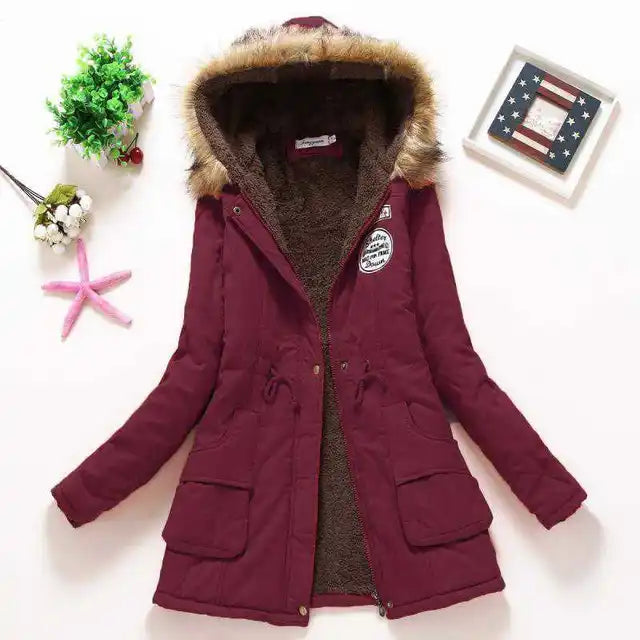 HILDE | Warm Lined Winter Jacket with Hood for Women