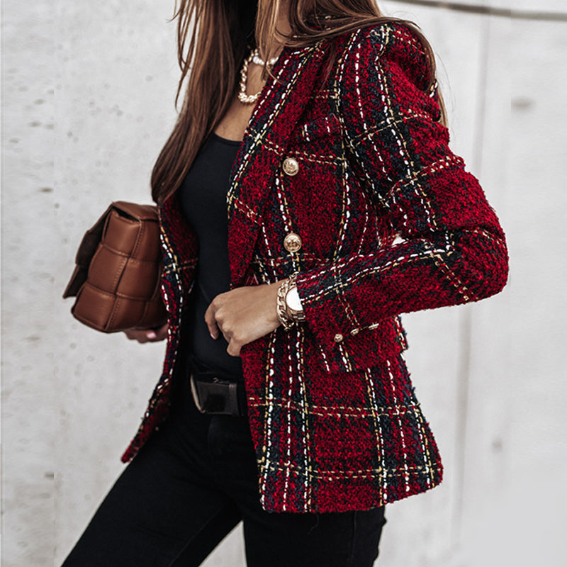 Abby | Stylish Checked Blazer