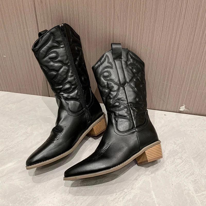 Evelyna | Retro Western Cowboy Boots