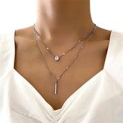 GlamChic | Dual Pendant Necklace for a Fashionable Statement
