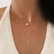 GlamChic | Dual Pendant Necklace for a Fashionable Statement