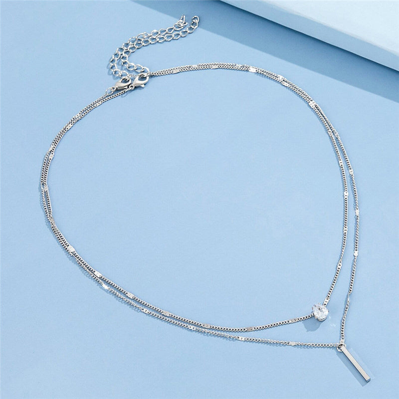 GlamChic | Dual Pendant Necklace for a Fashionable Statement