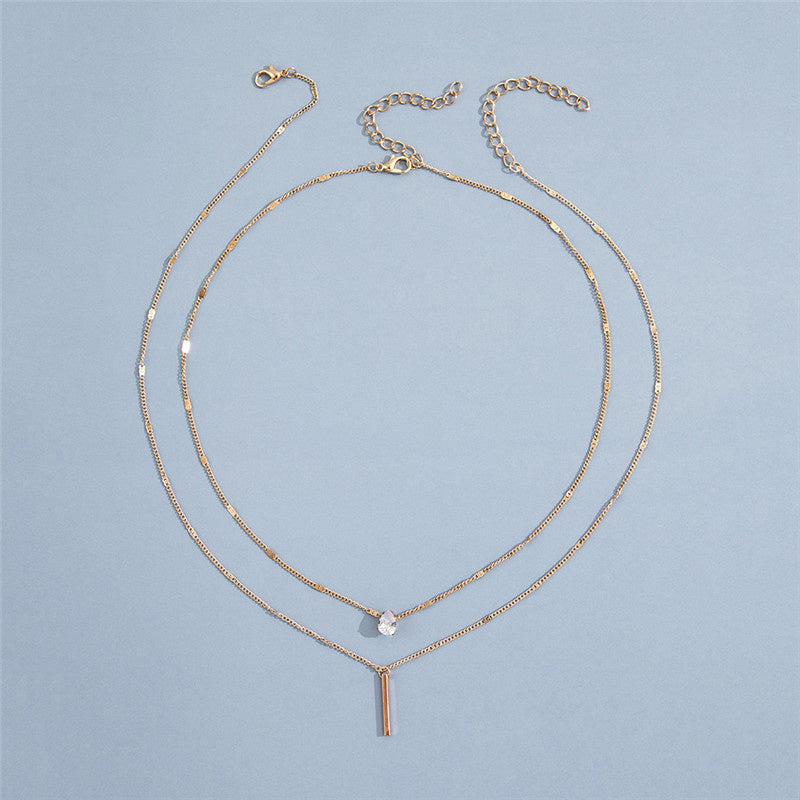 GlamChic | Dual Pendant Necklace for a Fashionable Statement