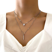 GlamChic | Dual Pendant Necklace for a Fashionable Statement