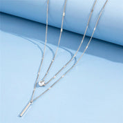 GlamChic | Dual Pendant Necklace for a Fashionable Statement