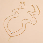 GlamChic | Dual Pendant Necklace for a Fashionable Statement