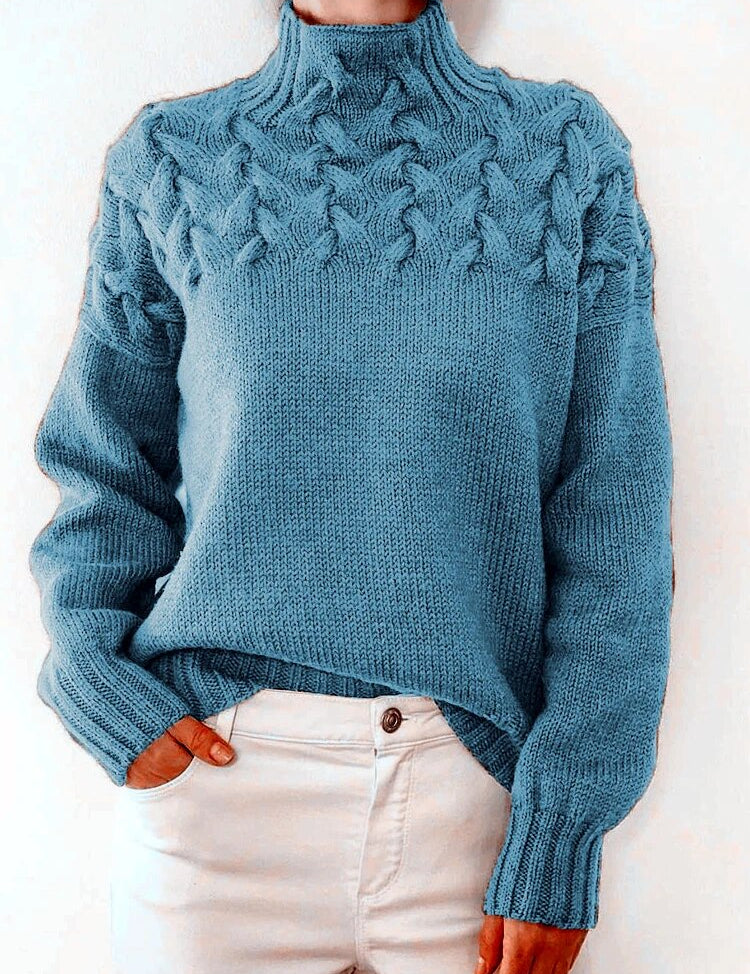 Knitted turtleneck sweater women - Paloma