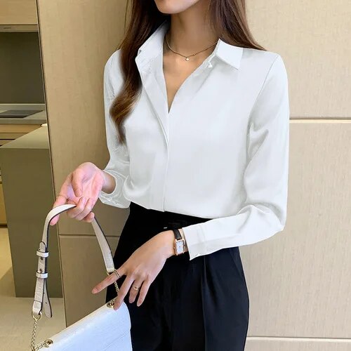 Satin ladies blouse - Aniek