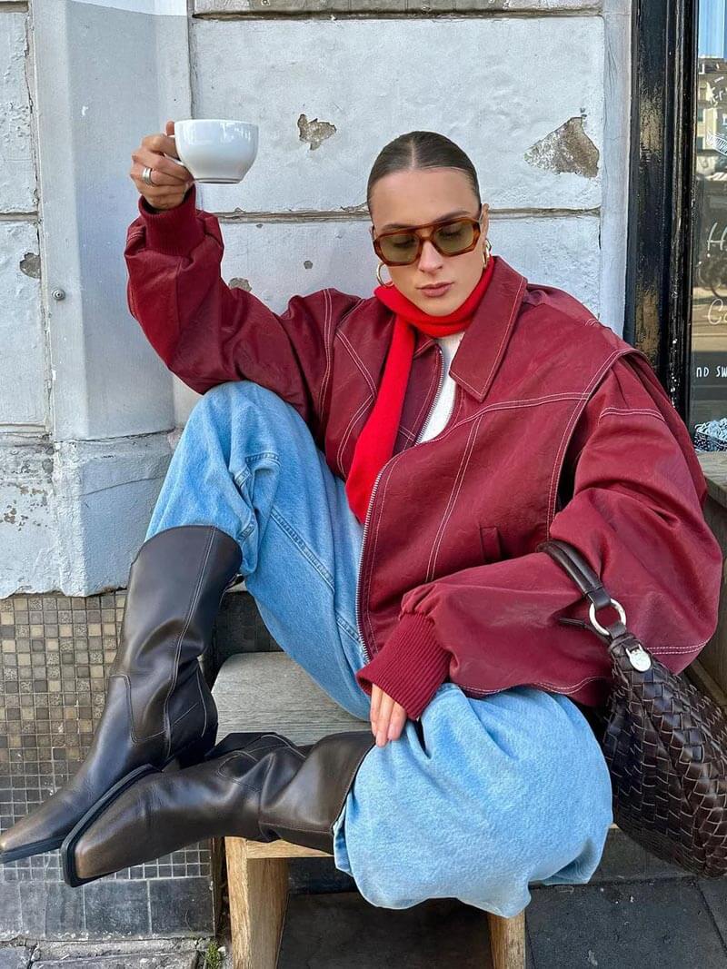 CADENCE | Burgundy Women's Jacket