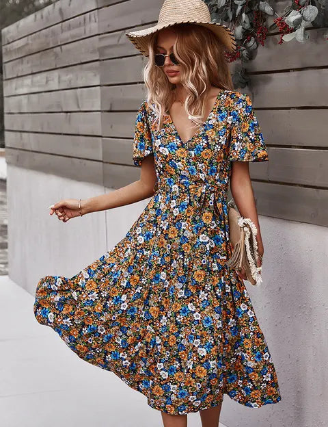 Elisa | Floral Print Loose-Fitting Dress