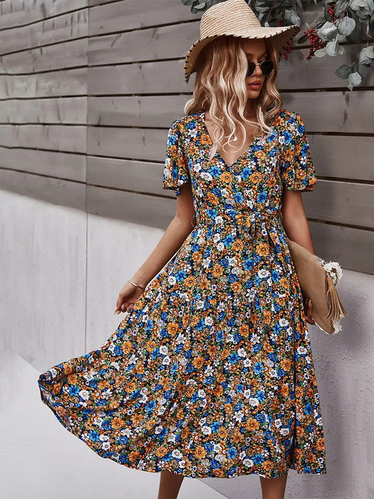 Elisa | Floral Print Loose-Fitting Dress