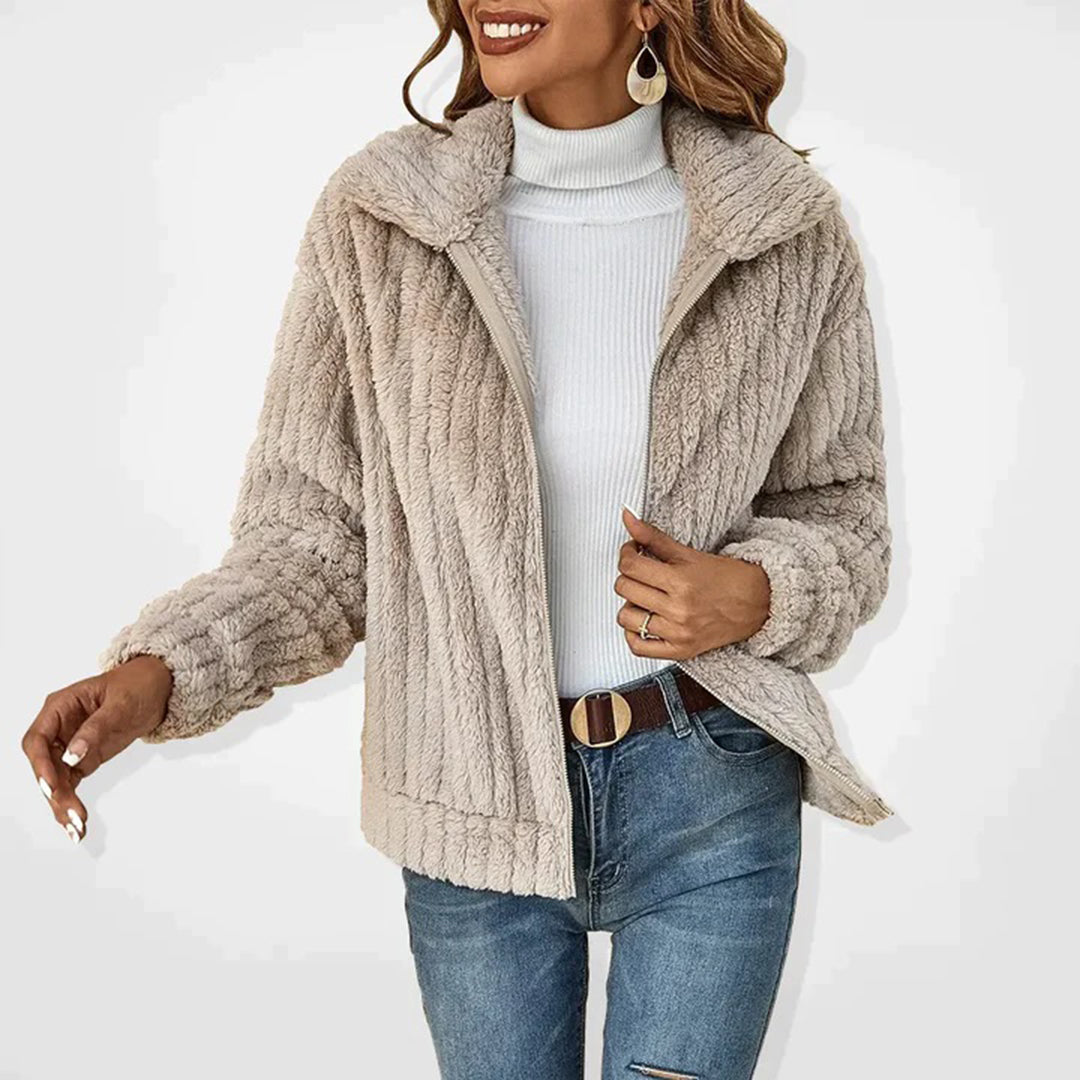 Jasmine | Luxurious Long Fleece Jacket for Winter Days