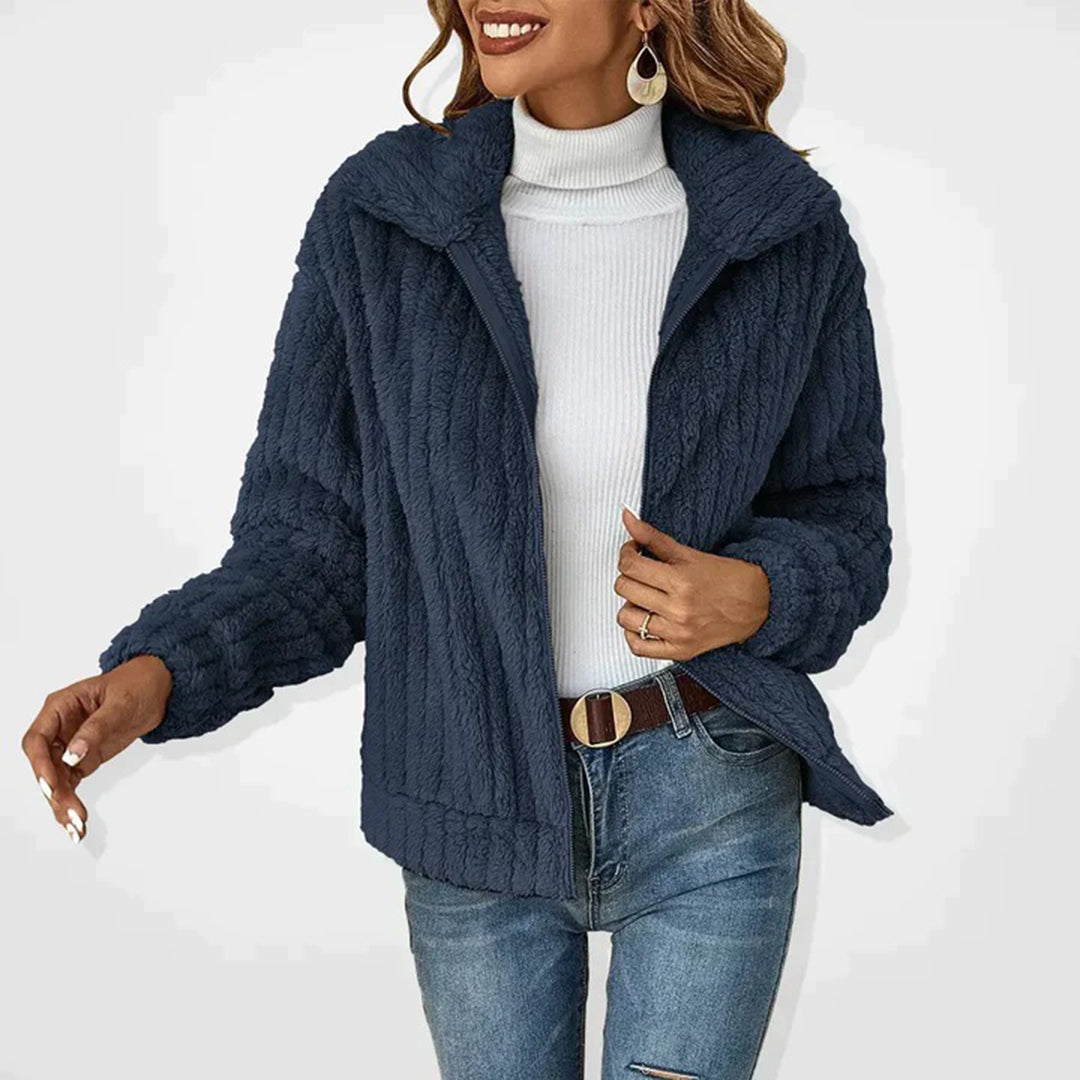 Jasmine | Luxurious Long Fleece Jacket for Winter Days