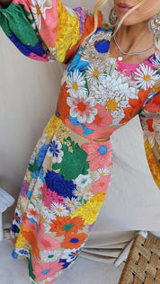 Maxi dress with floral print - Floral