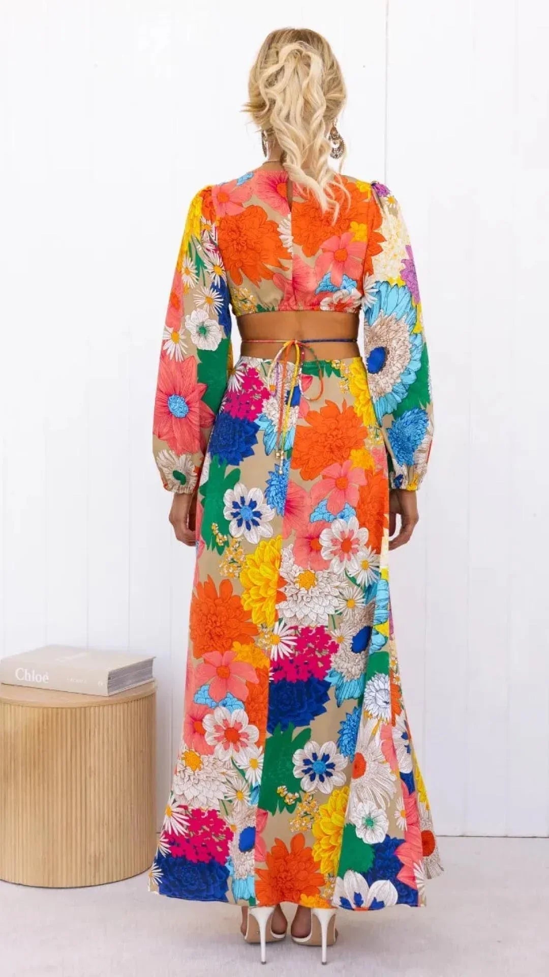 Maxi dress with floral print - Floral