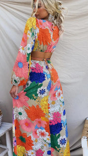 Maxi dress with floral print - Floral