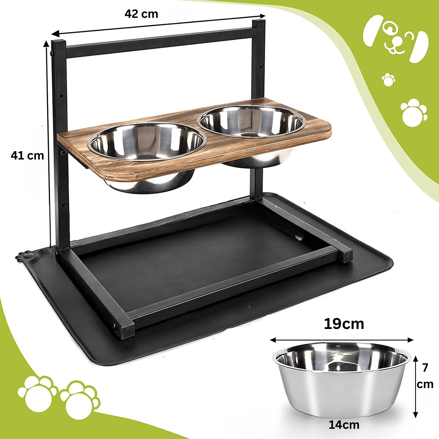 Premium raised dog feeding station - Snackhaven