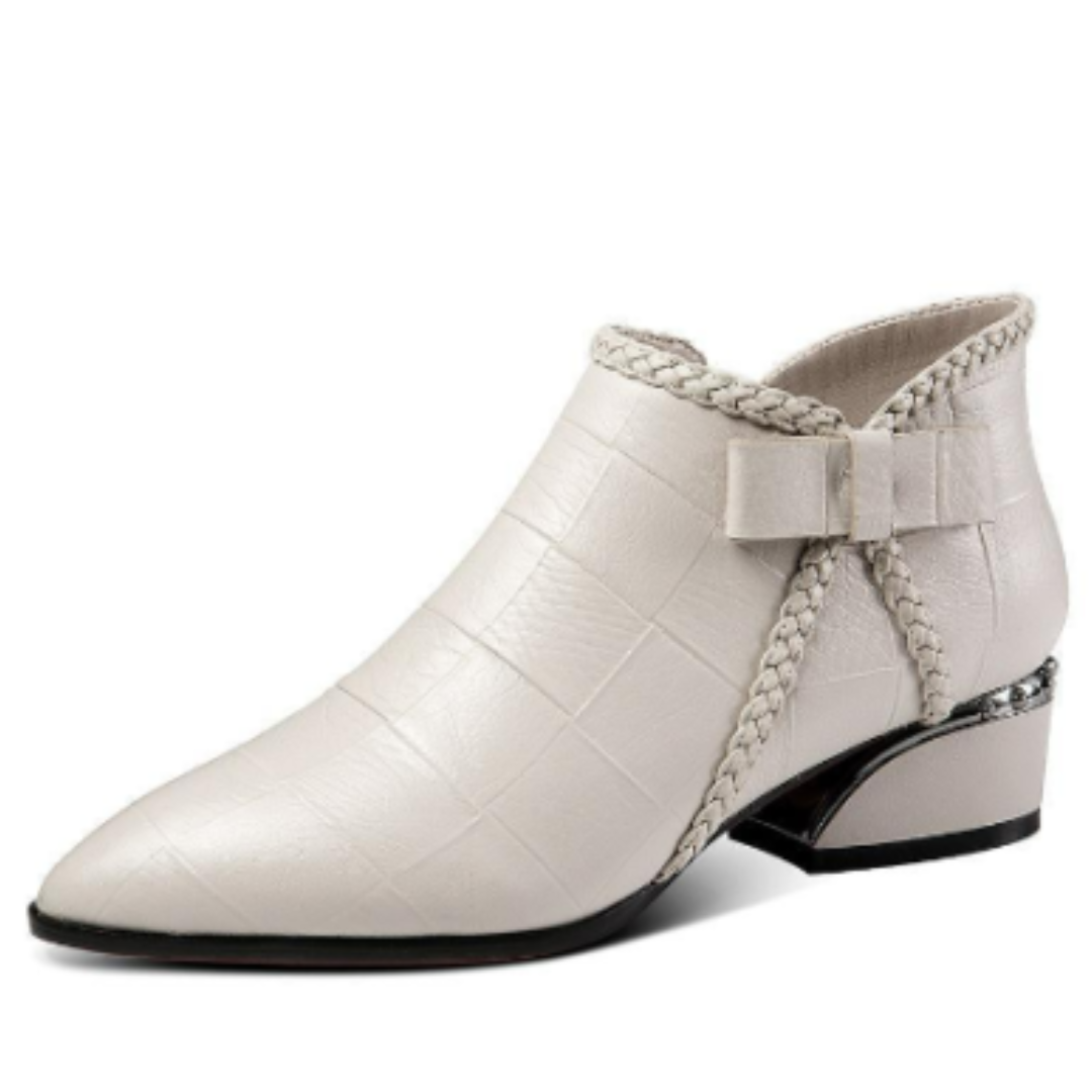 Elma | Elegant women's ankle boots with low heel