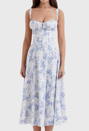 Billy | Midi Bustier Corset Sun Dress