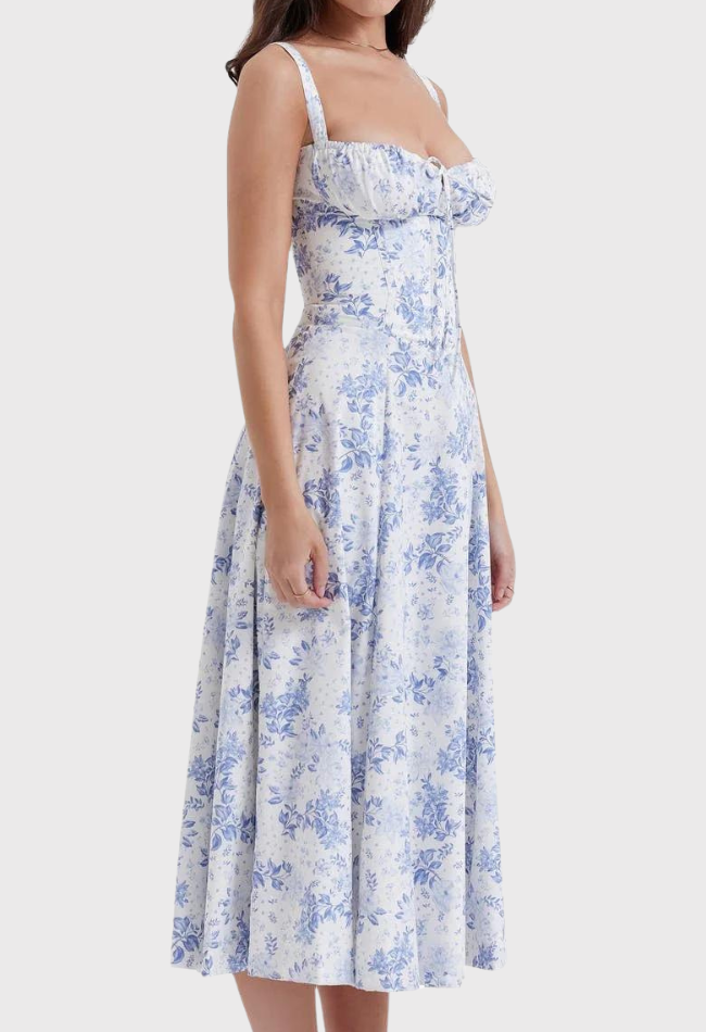 Billy | Midi Bustier Corset Sun Dress
