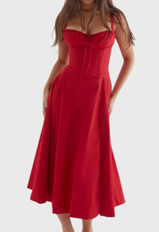 Billy | Midi Bustier Corset Sun Dress